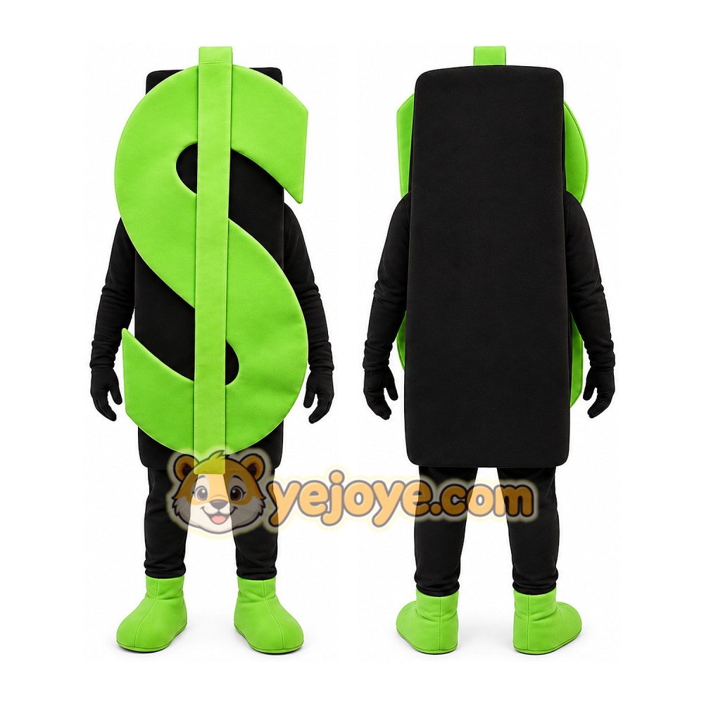 Dollar Sign Mascot Costume for Adults Custom Logo Party Character Suit