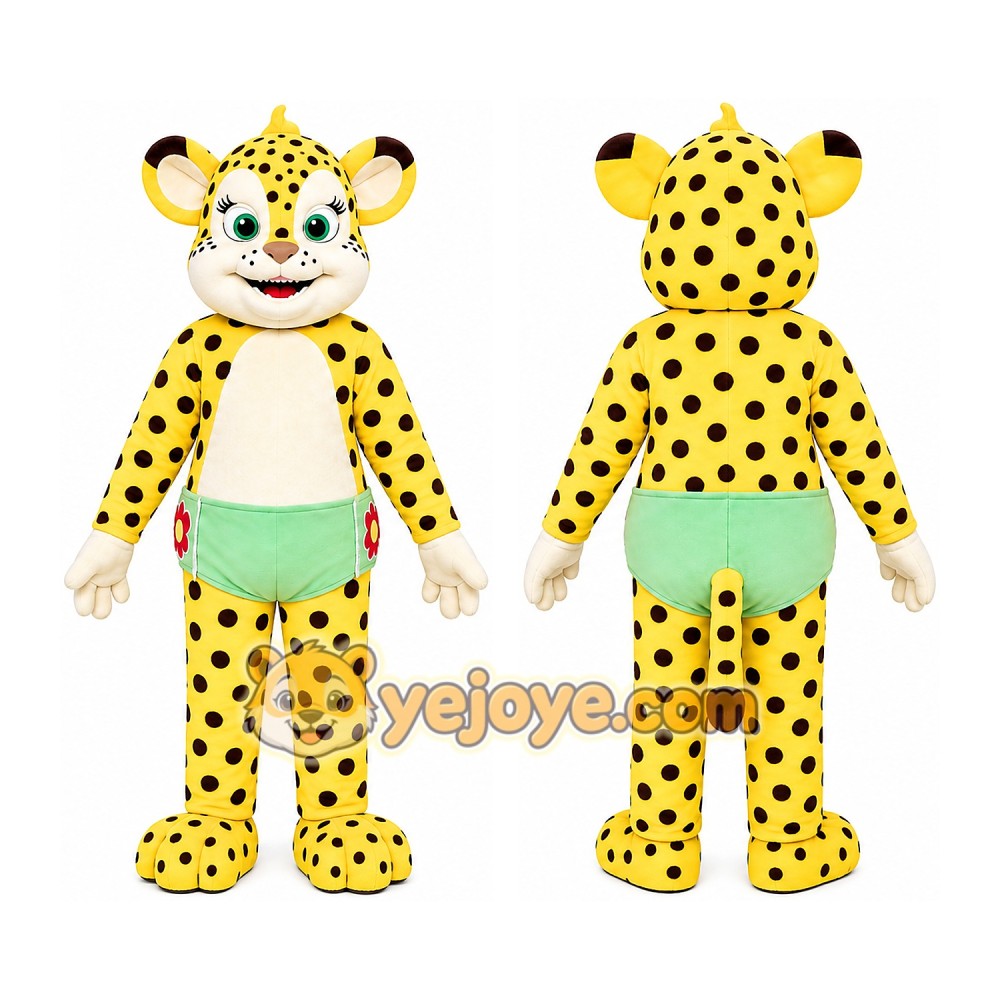 Leopard Mascot Costume for Adults Custom Logo Party Character Suit