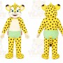 Leopard Mascot Costume for Adults Custom Logo Party Character Suit