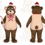 Bear Mascot Costume for Adults Custom Logo Party Character Suit