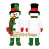 Snowman Mascot Costume for Adults Custom Logo Party Character Suit