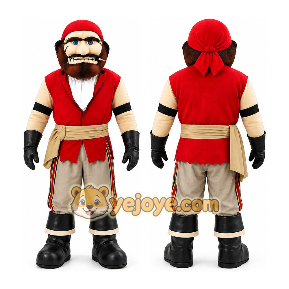 Pirate Mascot Costume for Adults Custom Logo Party Character Suit Pirate Mascot Costume for Adults Custom Logo Party Character Suit