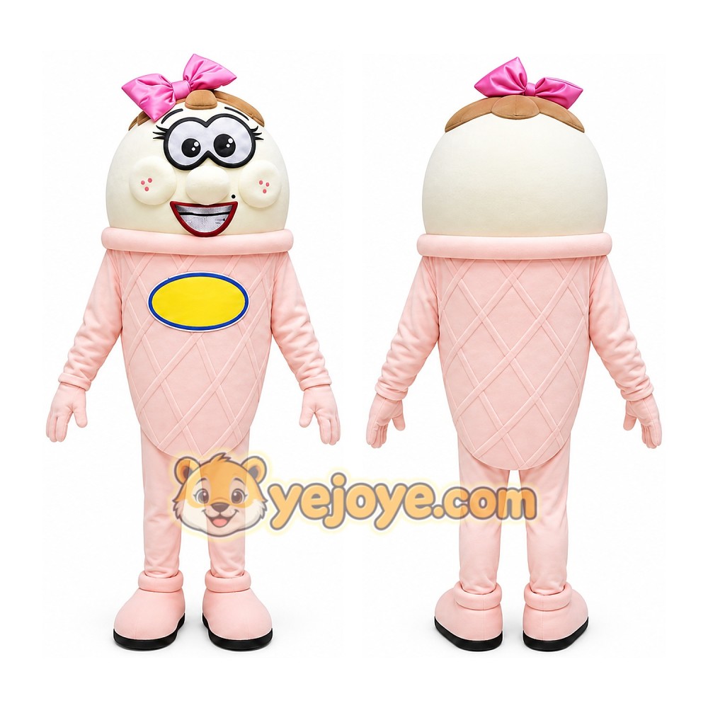 Ice Cream Mascot Costume for Adults Custom Logo Party Character Suit Ice Cream Mascot Costume for Adults Custom Logo Party Character Suit