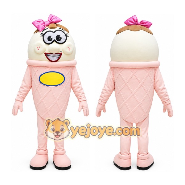 Ice Cream Mascot Costume for Adults Custom Logo Party Character Suit