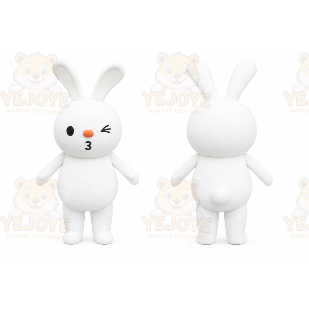 Rabbit Mascot Costume for Adults Custom Logo Party Character Suit
