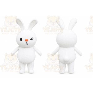 Rabbit Mascot Costume for Adults Custom Logo Party Character Suit
