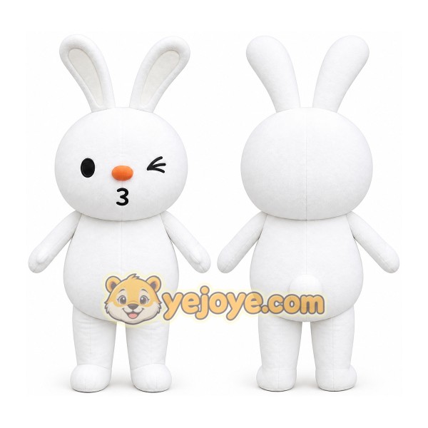 Rabbit Mascot Costume for Adults Custom Logo Party Character Suit