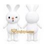 Rabbit Mascot Costume for Adults Custom Logo Party Character Suit