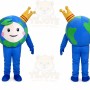 Earth Mascot Costume for Adults Custom Logo Party Character Suit