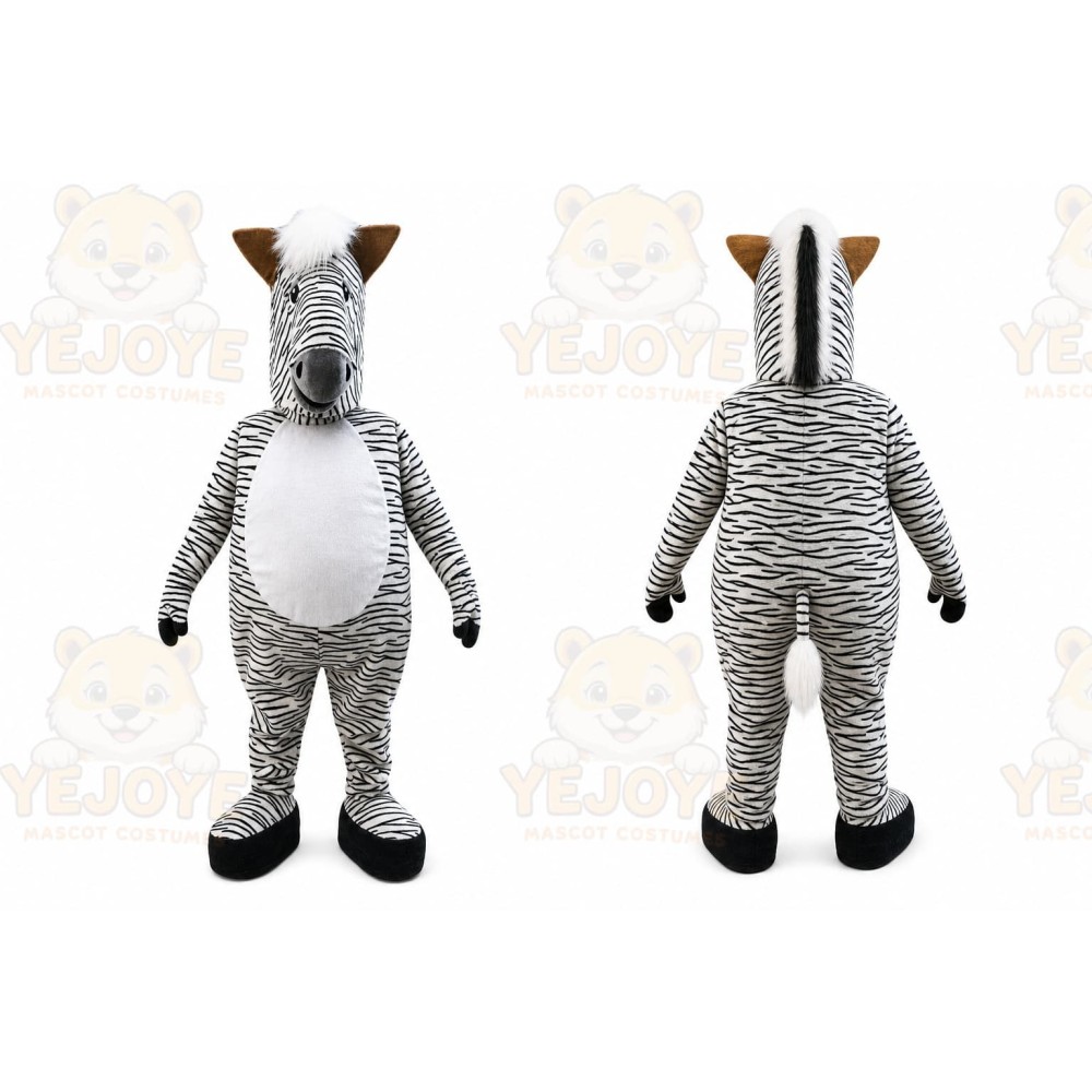 Zebra Mascot Costume for Adults Custom Logo Party Character Suit