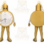 Clock Mascot Costume for Adults Custom Logo Party Character Suit