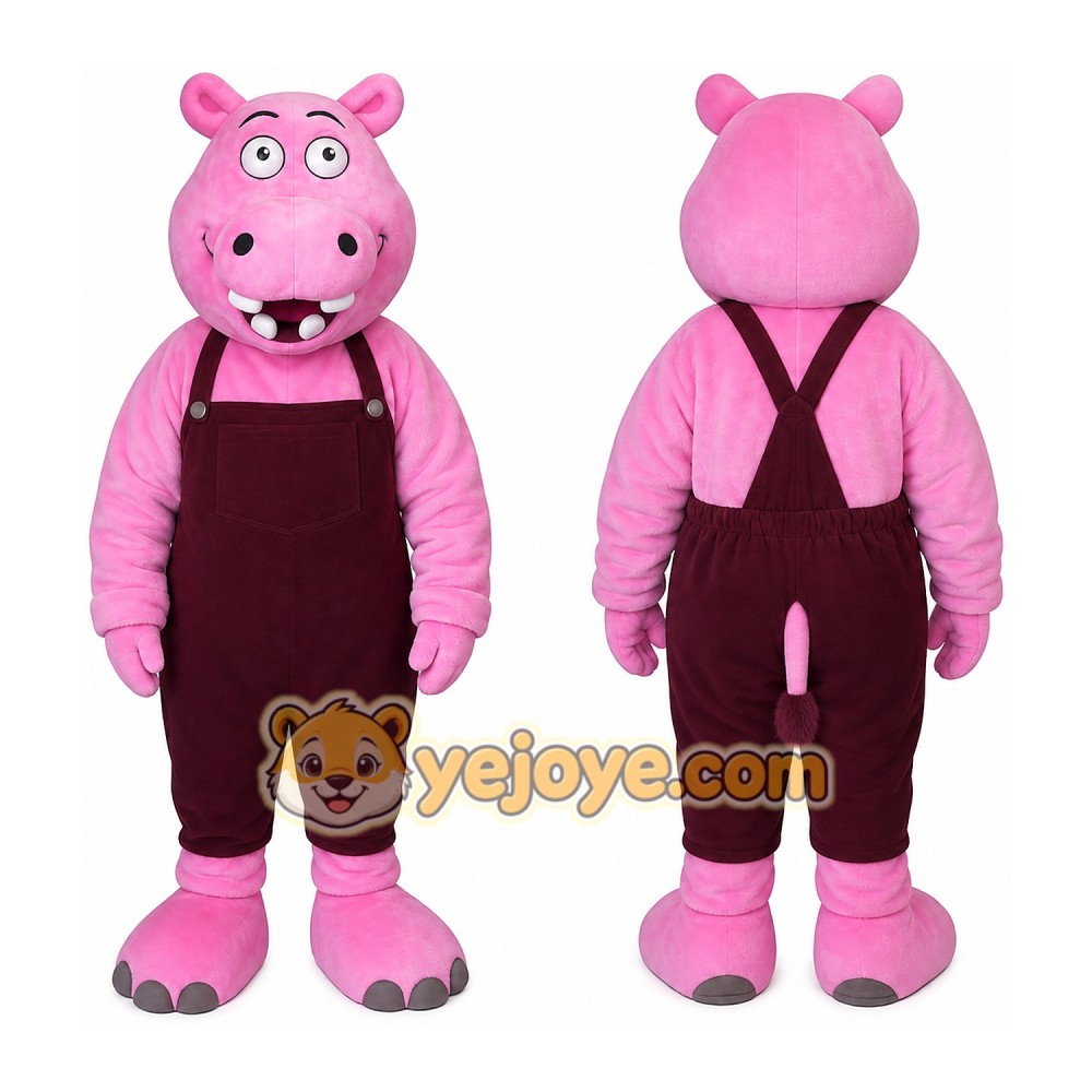 Hippo Mascot Costume for Adults Custom Logo Party Character Suit