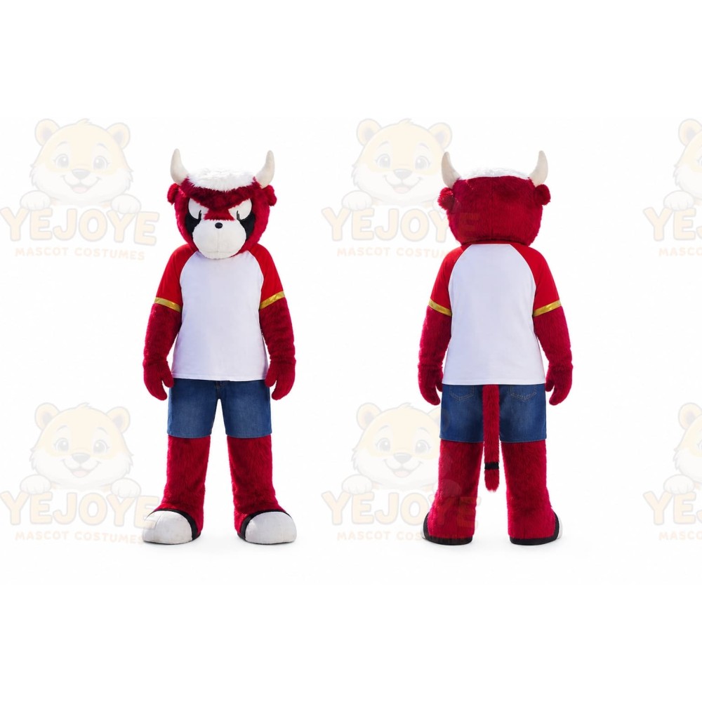 Bull Mascot Costume for Adults Custom Logo Party Character Suit