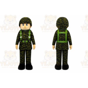 Soldier Mascot Costume for Adults Custom Logo Party Character Suit