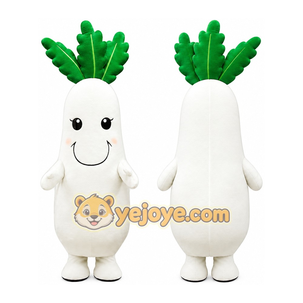 Radish Mascot Costume for Adults Custom Logo Party Character Suit