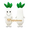 Radish Mascot Costume for Adults Custom Logo Party Character Suit