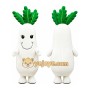 Radish Mascot Costume for Adults Custom Logo Party Character Suit