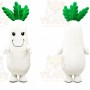 Radish Mascot Costume for Adults Custom Logo Party Character Suit