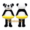Panda Mascot Costume for Adults Custom Logo Party Character Suit