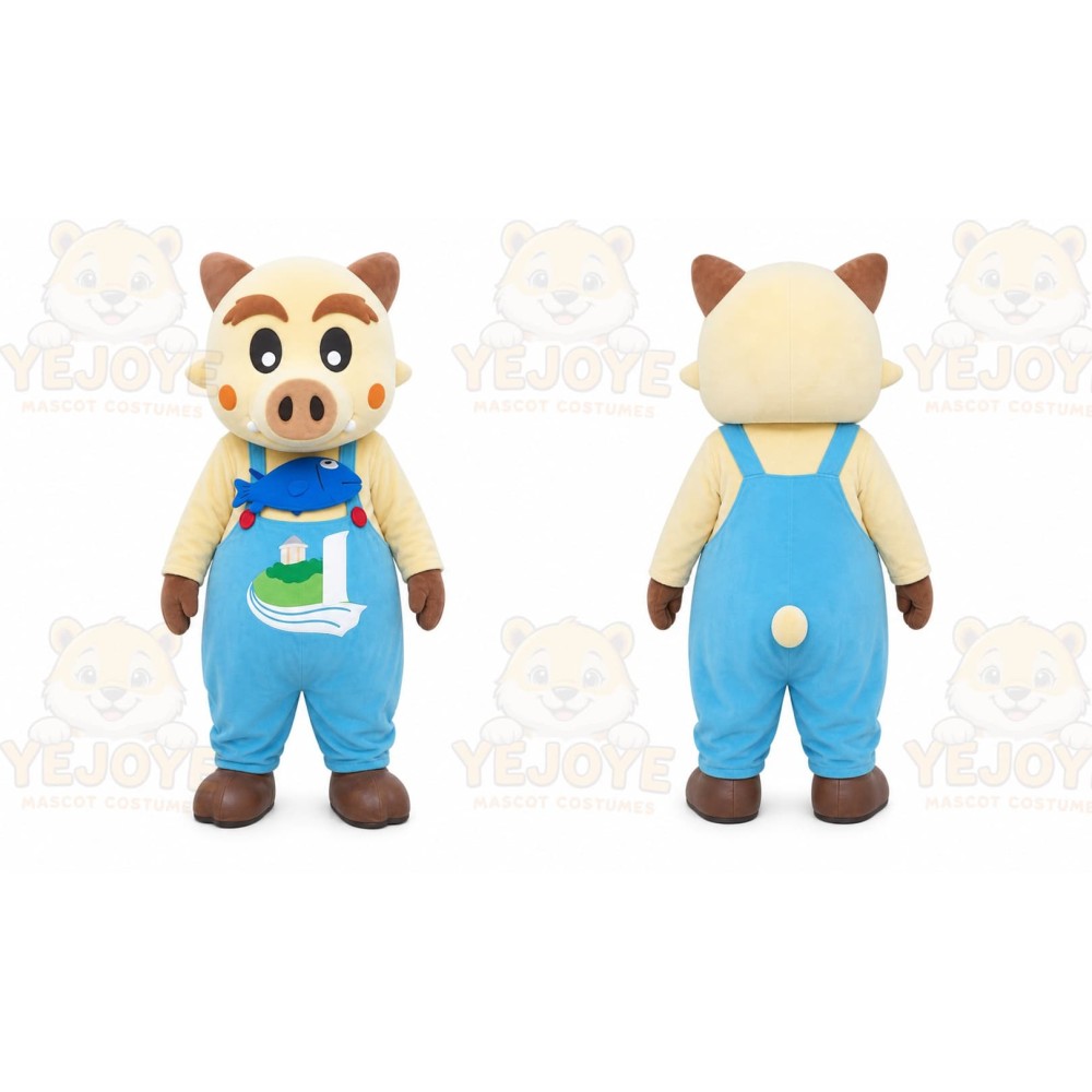 Pig Mascot Costume for Adults Custom Logo Party Character Suit