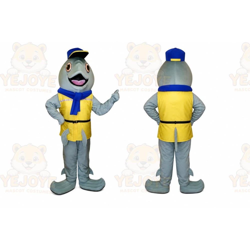 Fish Mascot Costume for Adults Custom Logo Party Character Suit
