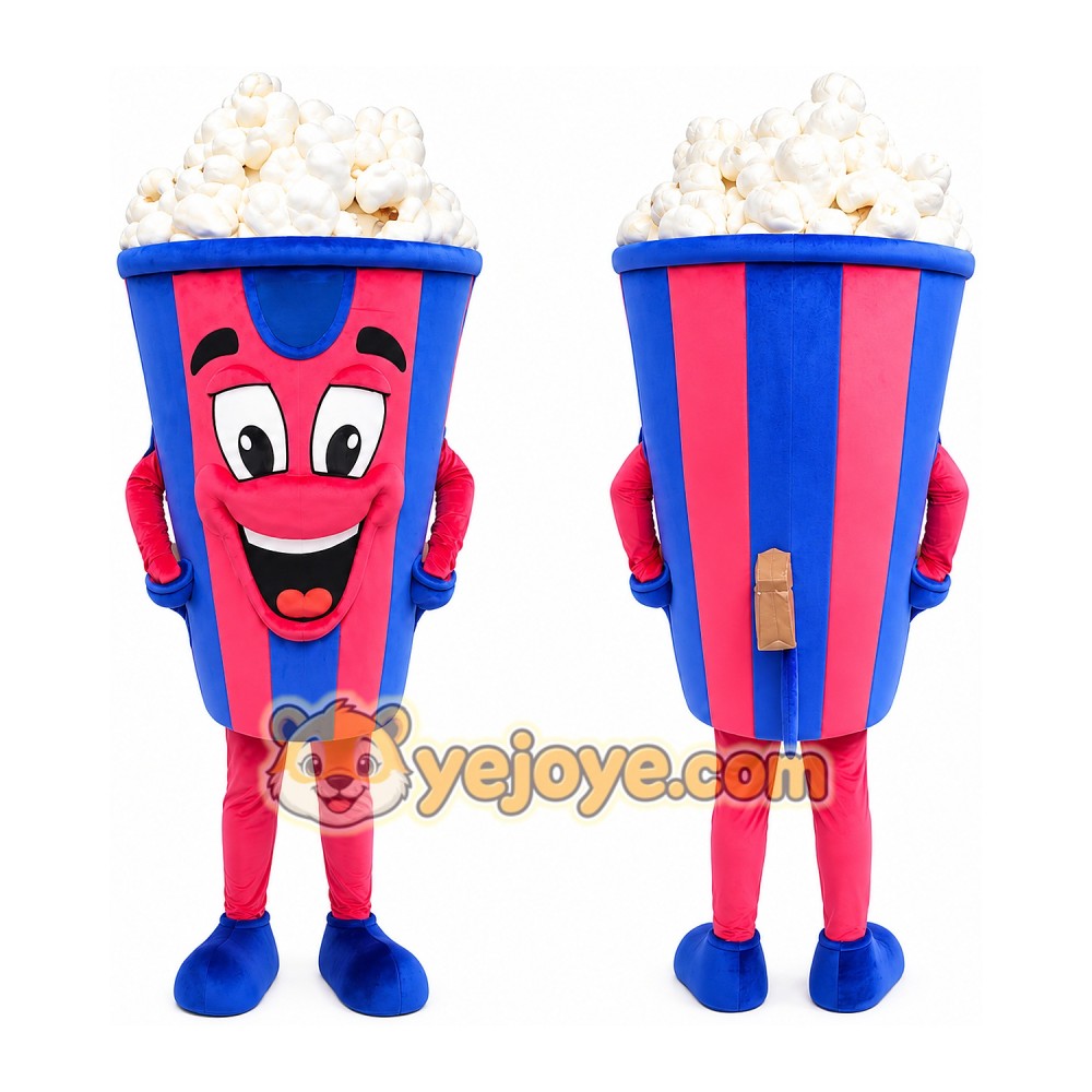Popcorn Mascot Costume for Adults Custom Logo Party Character Suit Popcorn Mascot Costume for Adults Custom Logo Party Character Suit