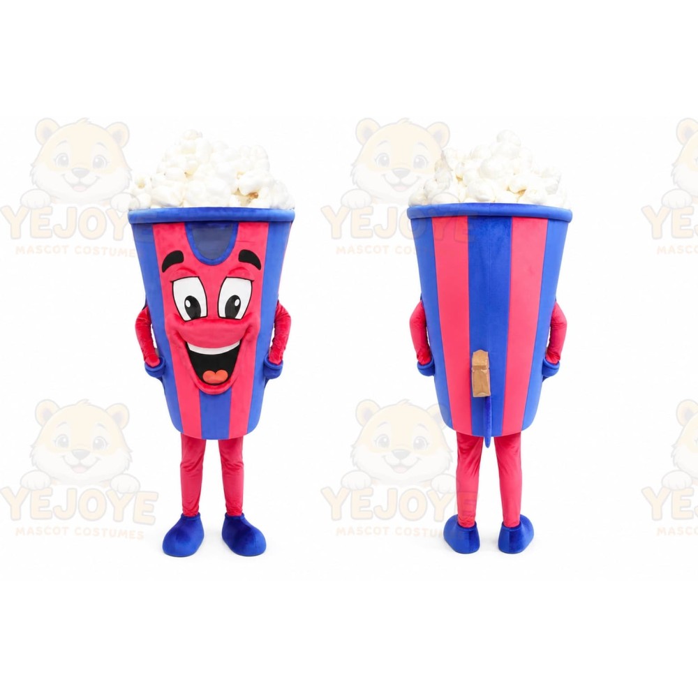 Popcorn Mascot Costume for Adults Custom Logo Party Character Suit