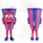 Popcorn Mascot Costume for Adults Custom Logo Party Character Suit