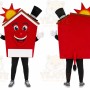 House Mascot Costume for Adults Custom Logo Party Character Suit