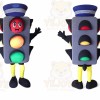 Traffic Light Mascot Costume for Adults Custom Logo Party Character Suit