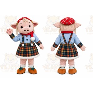 Pig Mascot Costume for Adults Custom Logo Party Character Suit