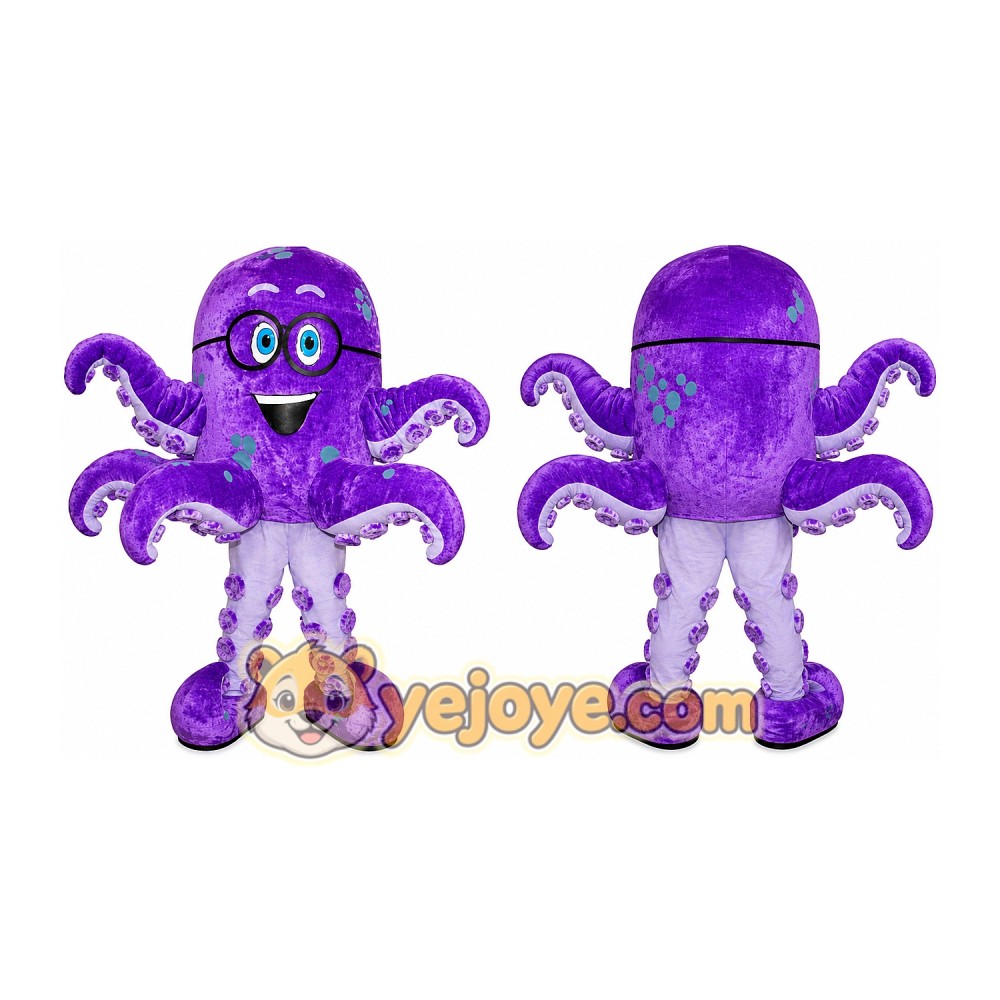 Octopus Mascot Costume for Adults Custom Logo Party Character Suit