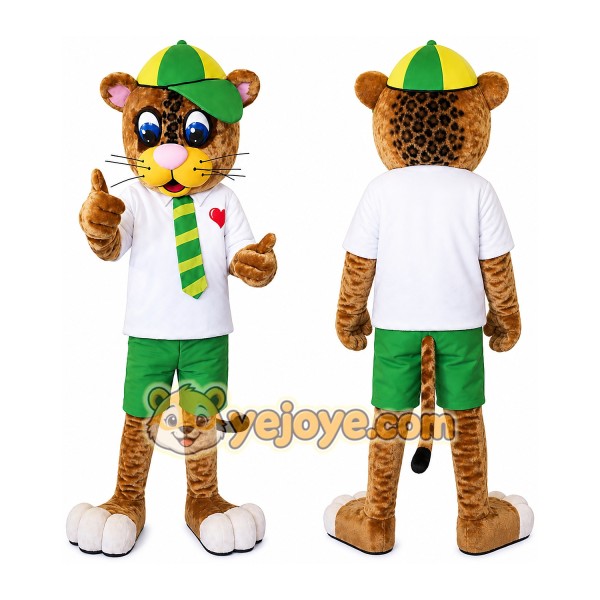 Spotted Leopard Mascot Costume for Adults Custom Logo Party Character Suit