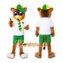 Spotted Leopard Mascot Costume for Adults Custom Logo Party Character Suit