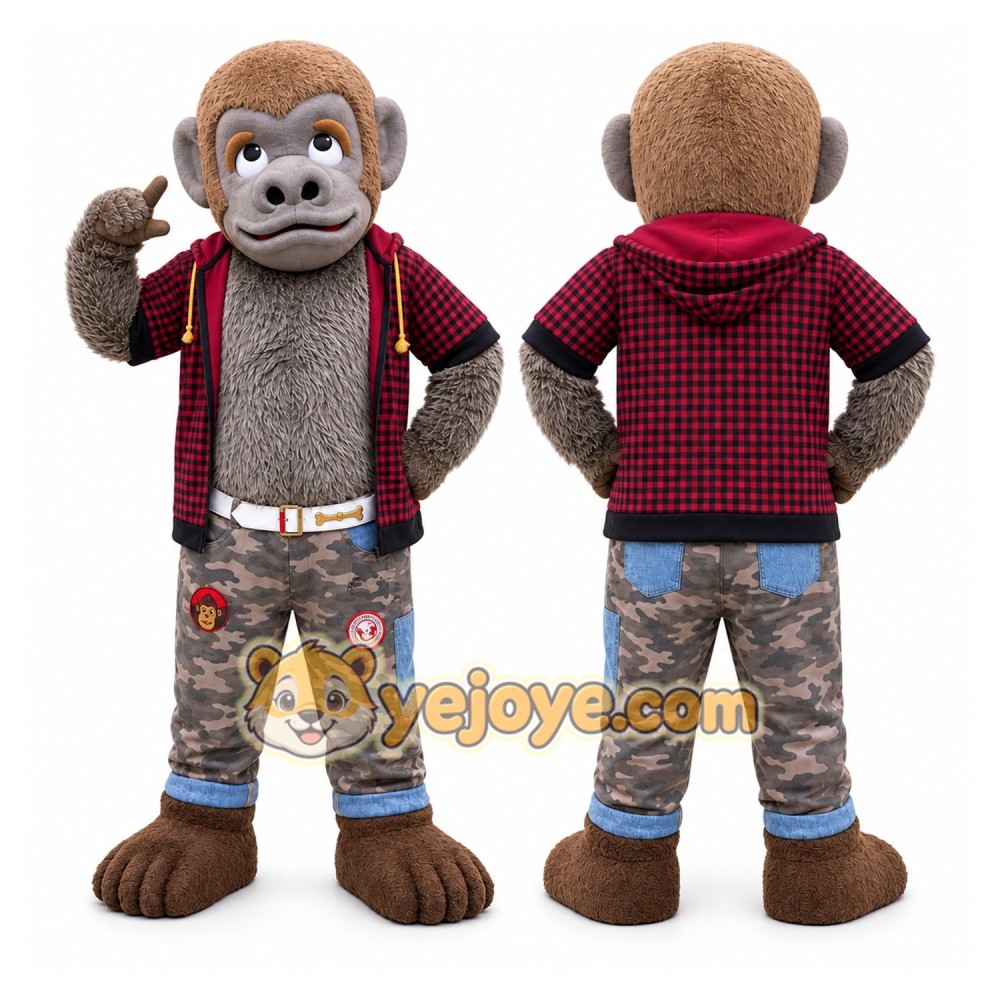 Monkey Mascot Costume for Adults Custom Logo Party Character Suit Monkey Mascot Costume for Adults Custom Logo Party Character Suit