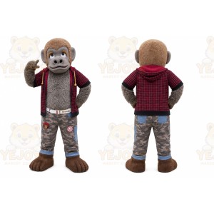 Monkey Mascot Costume for Adults Custom Logo Party Character Suit