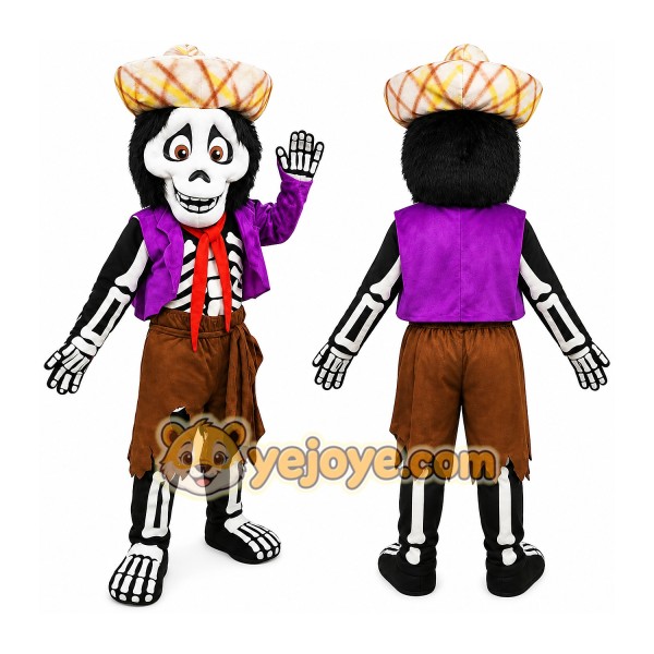 Skeleton Mascot Costume for Adults Custom Logo Party Character Suit