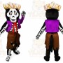 Skeleton Mascot Costume for Adults Custom Logo Party Character Suit