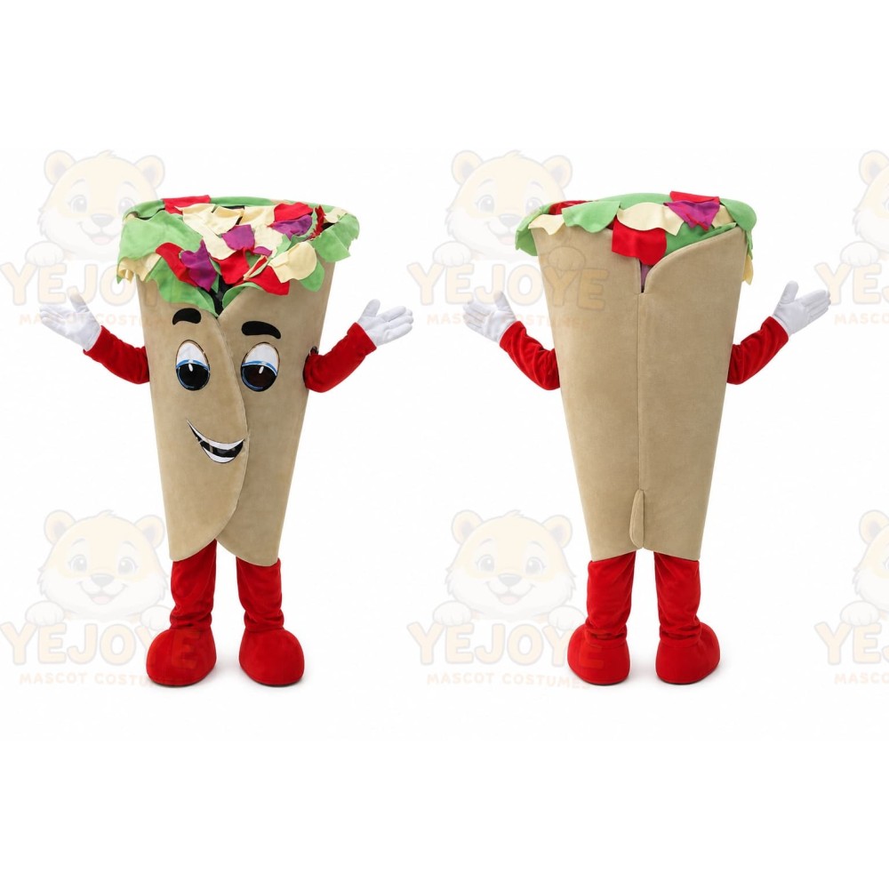 Taco Mascot Costume for Adults Custom Logo Party Character Suit