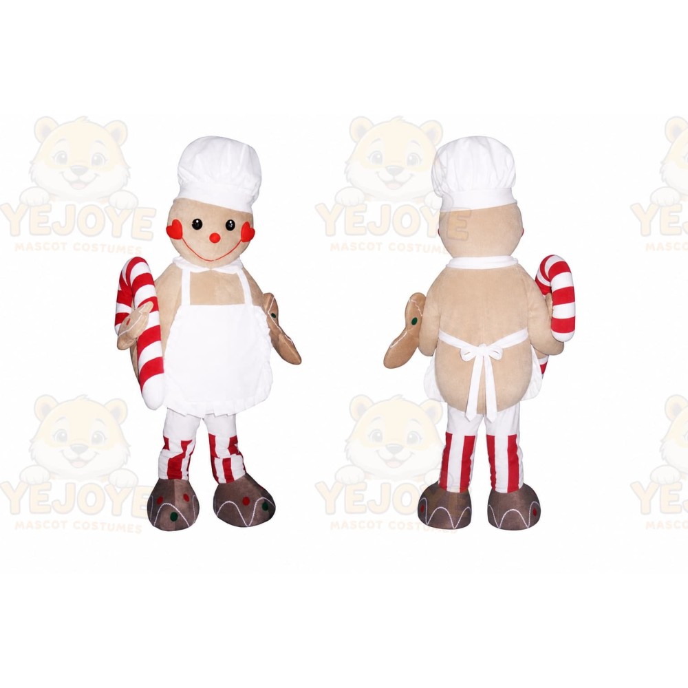 Gingerbread Man Mascot Costume for Adults Custom Logo Party Character Suit