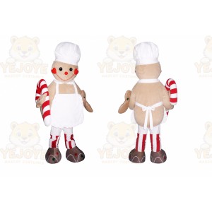 Gingerbread Man Mascot Costume for Adults Custom Logo Party Character Suit