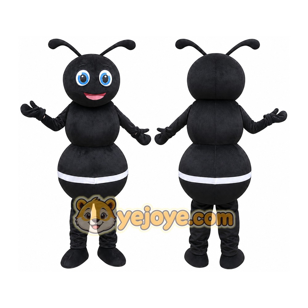 Black Ant Mascot Costume for Adults Custom Logo Party Character Suit Black Ant Mascot Costume for Adults Custom Logo Party Character Suit