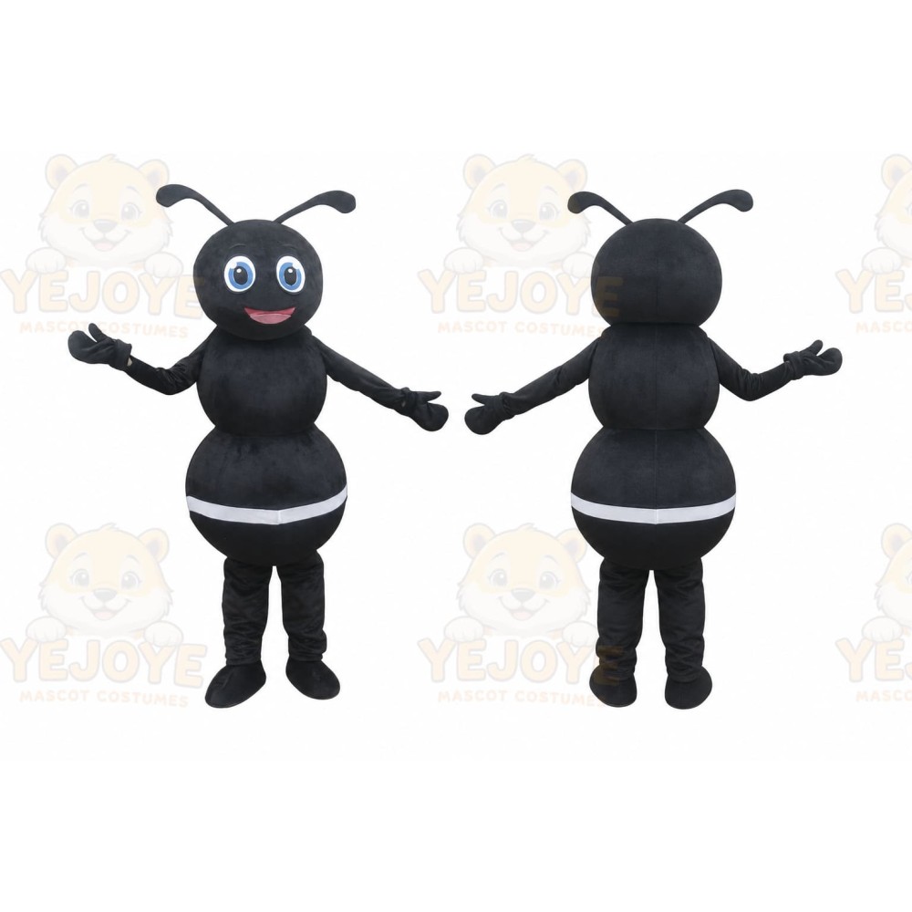 Black Ant Mascot Costume for Adults Custom Logo Party Character Suit