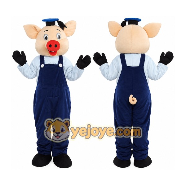 Pig Mascot Costume for Adults Custom Logo Party Character Suit