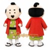 Cartoon Man with Topknot Mascot Costume for Adults Custom Logo Party Character Suit