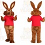 Rabbit Mascot Costume for Adults Custom Logo Party Character Suit