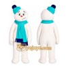 Snowman Mascot Costume for Adults Custom Logo Party Character Suit