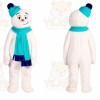 Snowman Mascot Costume for Adults Custom Logo Party Character Suit