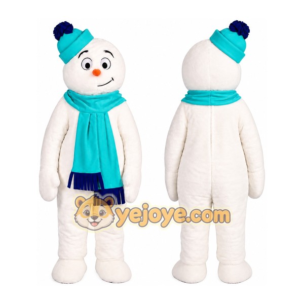 Snowman Mascot Costume for Adults Custom Logo Party Character Suit