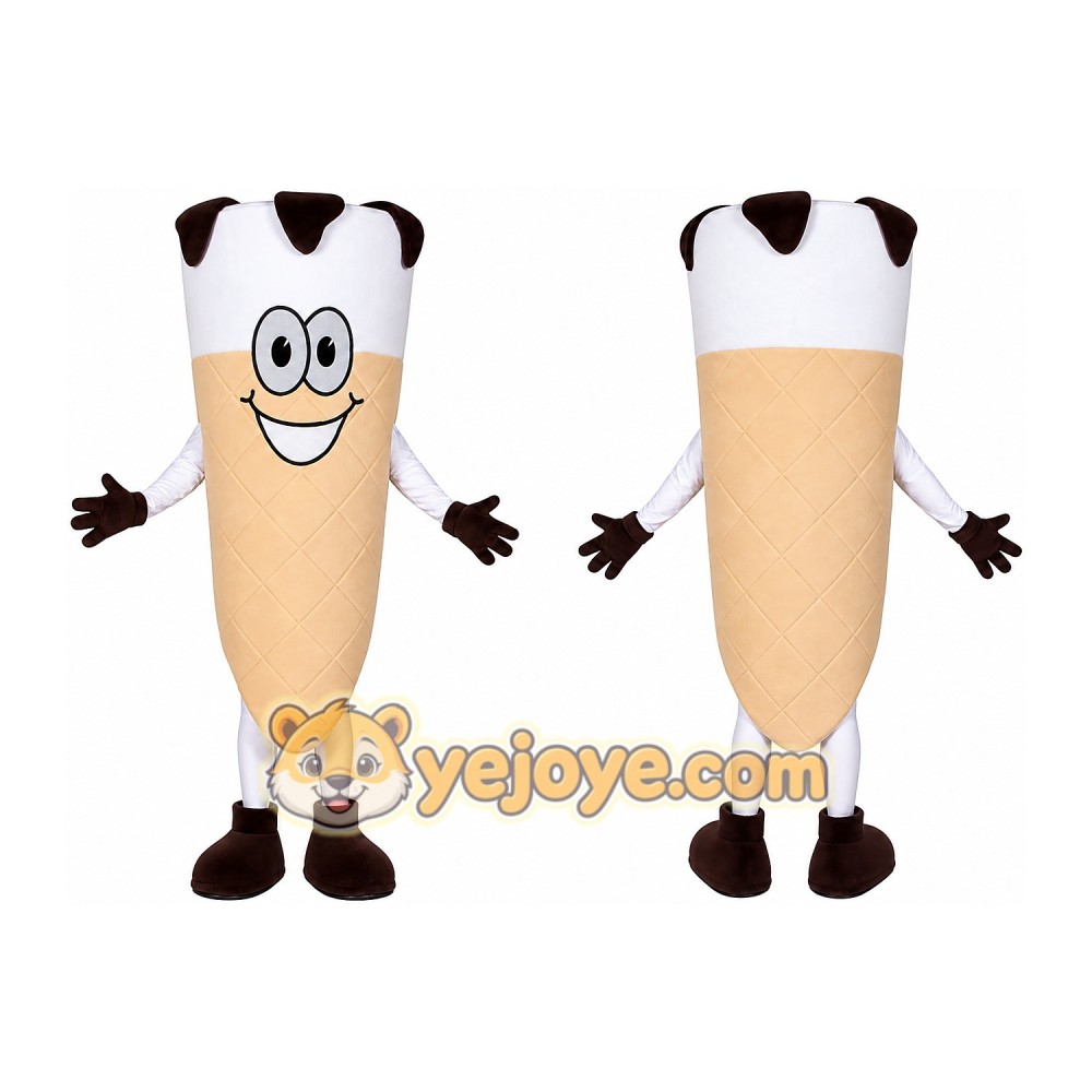 Ice Cream Cone Mascot Costume for Adults Custom Logo Party Character Suit